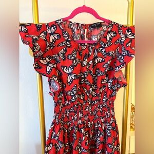 Kate Spade- Red Butterfly Print Dress